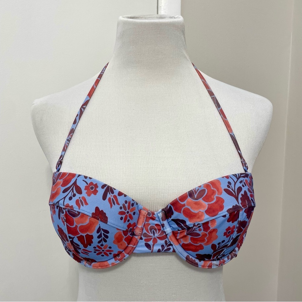 J. Crew Swim Women’s Floral Halter Bikini Top Size 34B